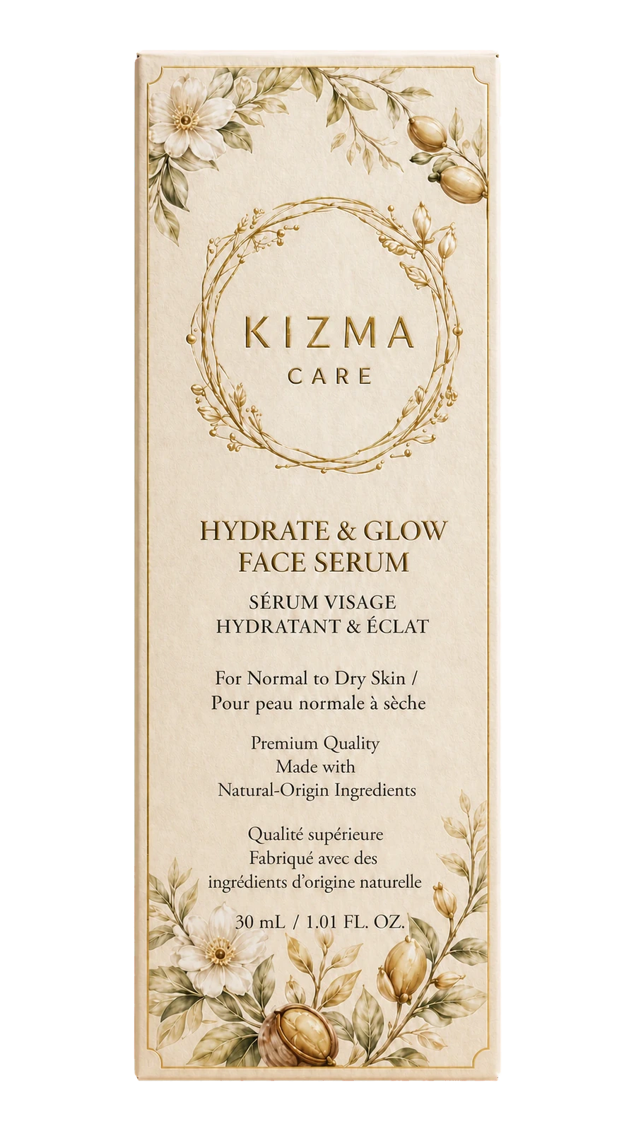Hydrate & Glow Face Serum carton